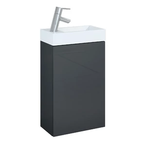Elita Young Basic/Visby 40x22,5x68 cm-es fényes anthracite bútor szett 166042