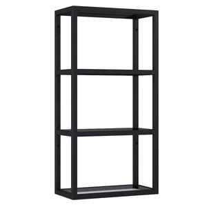 Elita négy üveg polcos fekete keretes 40 x 80 x 21,6 cm 168186