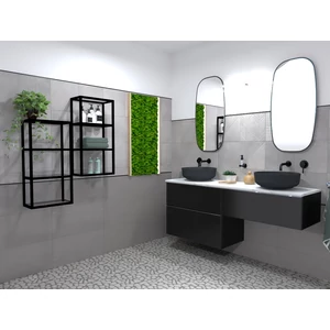 Elita Look 120 cm széles 3 fiókos fürdőszoba bútor fényes anthracite színben