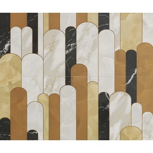 Fap Roma Gold Archs Inserto Mix 2 100x120 Dekor fali csempe (fQMV) 1 szett/doboz