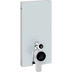 Geberit Monolith szanitermodul talpon álló WC-hez, 101 cm-es, fehér üveg/alumínium 131.002.SI.5