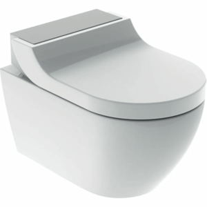 Geberit AquaClean Tuma Comfort komplett higiéniai berendezés fali WC-vel, szálcsiszolt rozsdamentes acél 146.293.FW.1