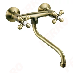 Ferro Antica fali konyhai csaptelep, bronz BAI5BR