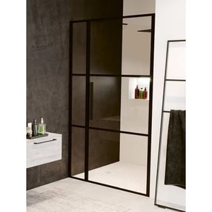 Riho Grid GB104 110 cm-es kifelé befelé nyíló zuhanyajtó átlátszó, fekete G004004121