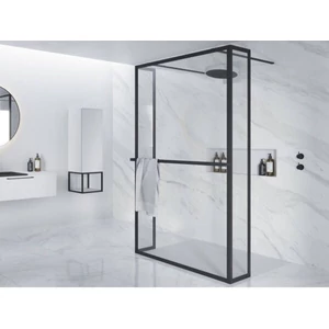 Riho Lucid GD404 90 cm-es zuhanyfal/walk-in átlátszó, matt fekete G005037121