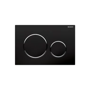 GEBERIT SIGMA20 MŰKÖDTETŐ NYOMÓLAP, 2 MENNYISÉGES FEKETE/FÉNYES KRÓM/FEKETE