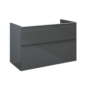AREZZO DESIGN MONTEREY 100CM-ES ALSÓSZEKRÉNY MOSDÓPULTHOZ 2 FIÓKKAL MAGASFÉNYŰ ANTRACIT AR-167098
