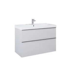 AREZZO DESIGN MONTEREY 100CM-ES ALSÓSZEKRÉNY 2 FIÓKKAL MATT SZÜRKE SZÍNBEN, SZIFONKIVÁGÁSSAL AR-167599