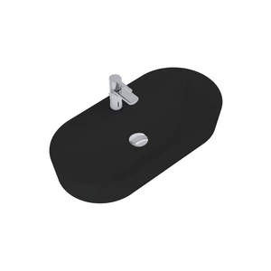 AREZZO design BABETTE pultra ültethető mosdó 82X41 matt fekete  [ AR-145105], 