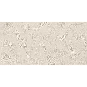 Atlas Concorde 3D Wall Carve Leaf Ivory 40x80 (A579)