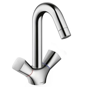 Hansgrohe Logis Mosdócsaptelep kétkaros, automata lefolyó-garnitúrával króm 71222000
