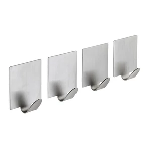 Öntapadós fogas, 4db, inox (33209)