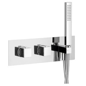 DIMY falba süllyesztett termosztátos zuhanycsaptelep, 2-irányú váltóval, zuhanyszettel, króm (DM493)