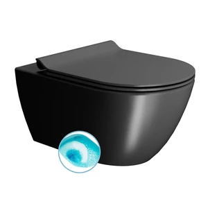 Sapho GSI PURA fali WC, SWIRLFLUSH, 55x36 cm matt fekete (881526)