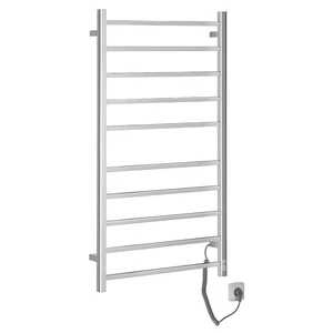 Sapho Redondo elektromos törölközőszárító radiátor, időzítővel, 620x1160mm, 120W, Inox