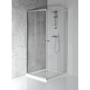 Sapho AQUALINE AGGA zuhanykabin, 80x80x185cm, 5mm es transzparent üveg, króm (HLF808)