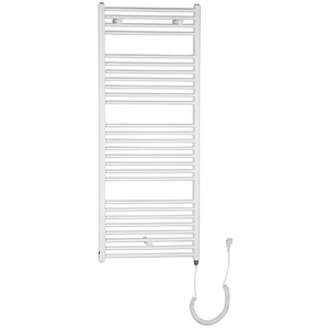 AQUALINE DIRECT-E elektromos fürdőszobai radiátor fűtőpatronnal, egyenes, 600x1320cm, 600W, fehér (ILE36T)