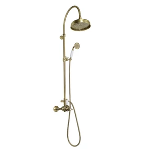 ANTEA Zuhanyoszlop termosztatikus csapteleppel, bronz (SET046)