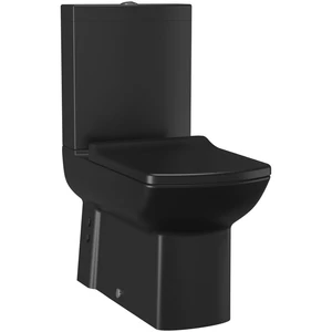 Sapho LARA kombi WC, alsó/hátsó kifolyású, ülőke nélkül matt fekete (LR360)