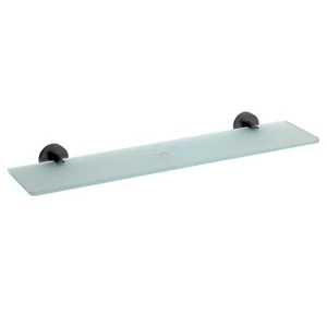 BEMETA DARK Üvegpolc, 600x55x130mm, fekete (104102040) (XB600)