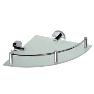 BEMETA OMEGA Sarok üvegpolc, 255x70x255mm, króm (104202162) (XR605)