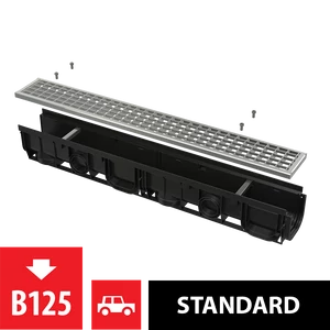 Alcaplast - Kültéri folyóka horganyzott ráccsal AVZ102-R103