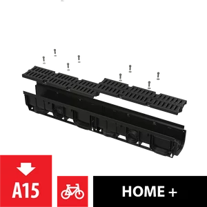 Alcaplast Kültéri folyóka 100 mm műanyag peremmel és műanyag ráccsal AVZ104-R401
