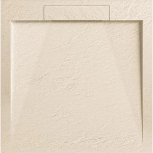 AREZZO design STONE pala hatású öntött márvány zuhanytálca, 90x90 cm-es, beige (2 doboz)