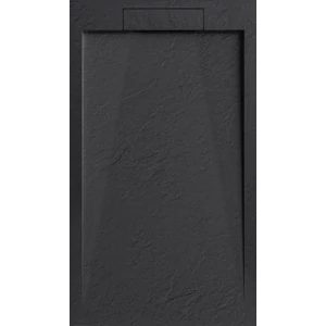 AREZZO design STONE pala hatású öntött márvány zuhanytálca, 120x90 cm-es, fekete (2 doboz)