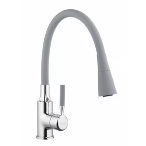 Invena Hula konyhai csaptelep flexibilis kifolyócsővel, szürke / króm BZ-85-L05-L