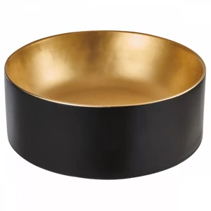 Invena Keto kerámia mosdótál 41,5 cm, PVD és Waterplating bevonattal, fekete /arany CE-14-017-C 
