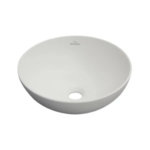 Invena DOKOS mosdókagyló, kerek, asztali, 40 cm, matt, fehér CE-19-001-C