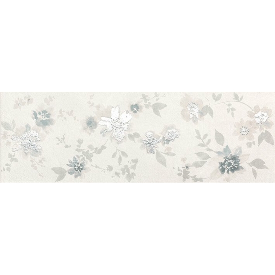 Fap Deco&amp;More Flower White 25x75 (fRGH) Fali Dekor 1,5 m2/doboz 