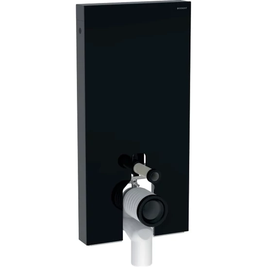 Geberit Monolith szanitermodul talpon álló WC-hez, 101 cm-es, fekete üveg/alumínium fekete króm 131.002.SJ.6