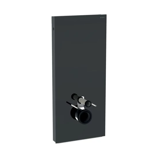 Geberit Monolith Plus szanitermodul fali WC-hez, 114 cm-es, láva üveg/alumínium fekete króm 131.231.JK.5