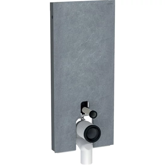 Geberit Monolith szanitermodul talpon álló WC-hez, 114 cm-es, palahatású/alumínium fekete króm 131.033.00.5