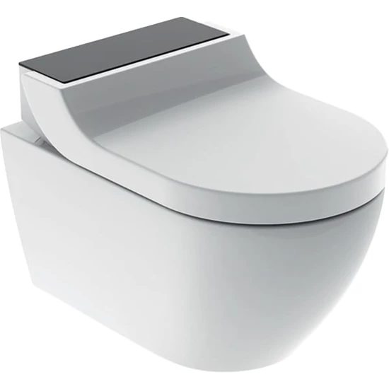 Geberit AquaClean Tuma Comfort komplett higiéniai berendezés fali WC-vel, fekete üveg 146.293.SJ.1