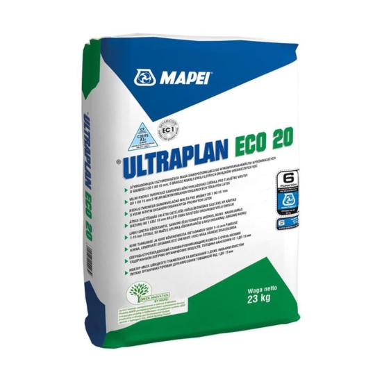 Mapei Ultraplan Eco 20 Önterülő aljzatkiegyenlítő simítóhabarcs 1-10 mm 23 kg