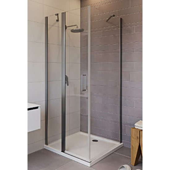 Riho Novik Z203 90x80 cm-es nyíló zuhanykabin, átlátszó, króm G003018120