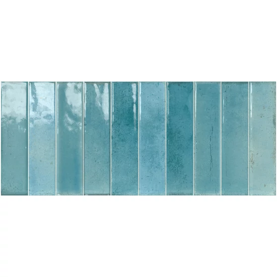 Savoia Artisan Azzurro fényes 25x60 cm falicsempe