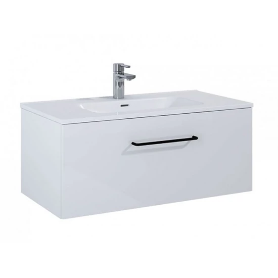 Arezzo CARMEL 90CM-ES ALSÓSZEKRÉNY 1 FIÓKKAL MAGASFÉNYŰ FEHÉR [AR-166933],