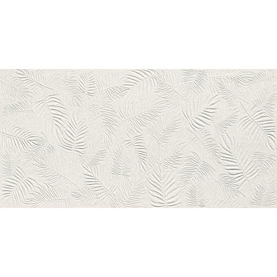 Atlas Concorde 3D Wall Carve Leaf White 40x80 (A578)