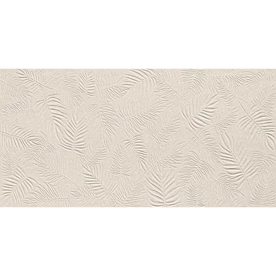 Atlas Concorde 3D Wall Carve Leaf Ivory 40x80 (A579)