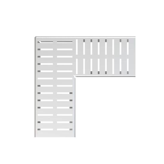 Alca Sarok drén folyóka rács 100 mm, rozsdamentes acél ADZ-R322R