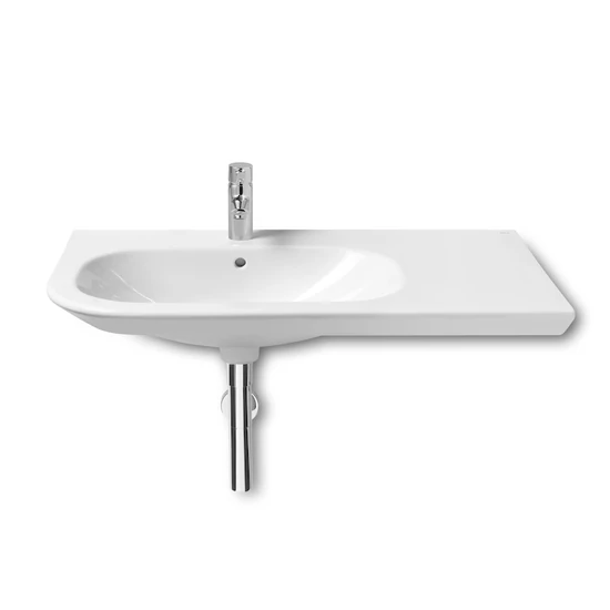 Roca Nexo Aszimmetrikus mosdó jobbos, szerelő készlettel fehér 90x49,5 cm