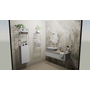 Kép 1/3 - Elita Look 120 cm széles 2 fiókos fürdőszoba bútor mosdópulthoz és pultra ültethető mosdóhoz matt fehér színben