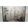 Kép 1/3 - Elita Look 120 cm széles 3 fiókos fürdőszoba bútor mosdópulthoz és pultra ültethető mosdóhoz matt stone/kőszürke színben