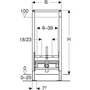 Kép 3/4 - Geberit Duofix bidé szerelőelem, 112 cm, univerzális 111.510.00.1