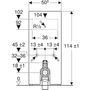 Kép 3/4 - Geberit Monolith szanitermodul talpon álló WC-hez, 114 cm-es, palahatású/alumínium fekete króm 131.033.00.5