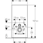 Kép 3/4 - Geberit Monolith Plus szanitermodul fali WC-hez, 101 cm-es, homokszürke üveg/alumínium 131.221.JL.5